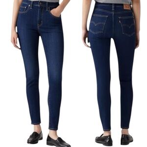 Levi’s 721 High Rise Skinny Size 26 Stretch Denim Jeans Dark Wash